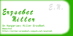 erzsebet miller business card