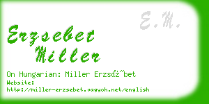 erzsebet miller business card